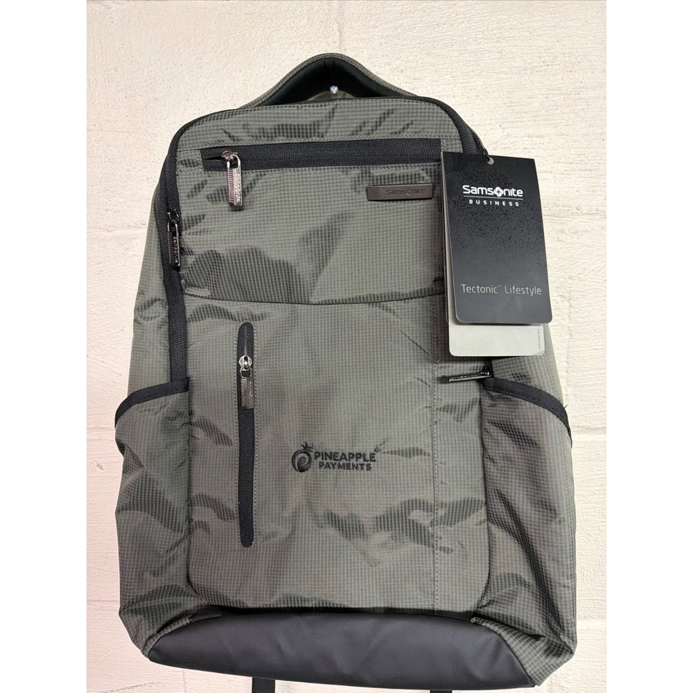 Samsonite Tectonic Cross Fire Backpack Olive Green Brand New with Tags - Picture 3 of 14
